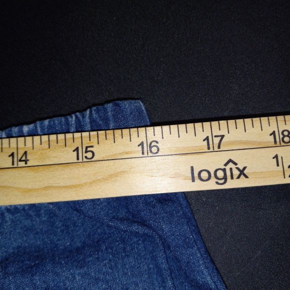 Denim & Co Crop Jeans Size Large Pull On Floral Embroidered Hems Inseam 25" - Picture 8 of 10